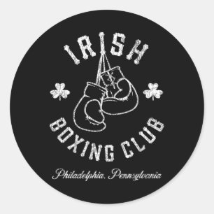 Irish Boxing Club - Bokshandschoenen Philadelphia Ronde Sticker