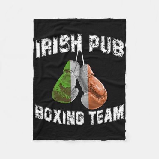 Irish Boxing Funny Ierland Vlag - Ierse pub Fleece Deken (Voorkant)