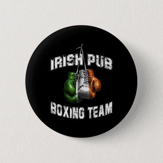 Irish Boxing Funny Ierland Vlag - Ierse pub Ronde Button 5,7 Cm (Voorkant)