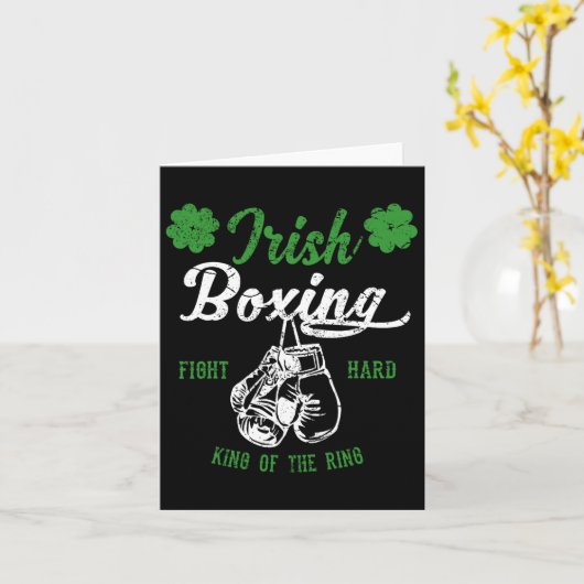 Irish Boxing - Irish Boxing Fan T-shirt Kaart (Gele Bloem)