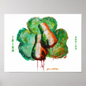 Irish Boxing Shamrock Poster (Voorkant)