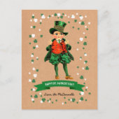  Irish Boy Custom Name St. Patrick's Day Briefkaart (Voorkant)