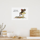 Irish Boy Fairy on Mushroom Poster (Keuken)