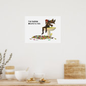 Irish Boy Fairy on Mushroom Poster (Keuken)