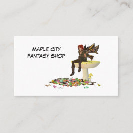 Irish Boy Fairy on Mushroom Visitekaartje