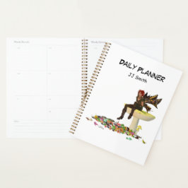 Irish Boy Fairy Op Paddestoel Dagelijkse Planner