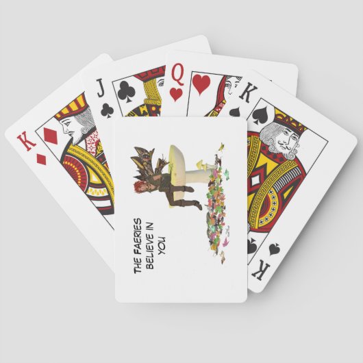 Irish Boy feiert op champignonspeelkaarten Pokerkaarten (Achterkant)