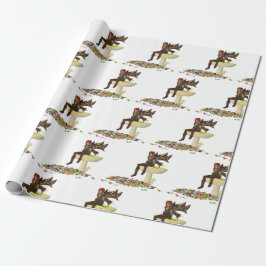Irish Boy feily on paddenstoel wrapping paper Cadeaupapier