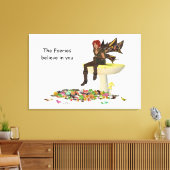 Irish Boy feiy on Mushroom Canvas Print (Insitu (Woonkamer))