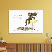 Irish Boy feiy on Mushroom Canvas Print (Insitu (Woonkamer))