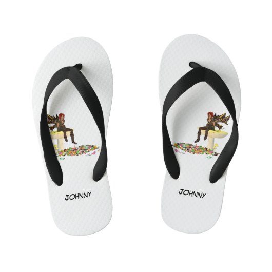 Irish Boy feiy on paddenstoel Kinder Teenslippers (Voetbed)