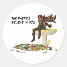 Irish Boy feiy on paddenstoel Stickers