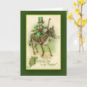 Irish Boy op de Kaarten van Donkey St. Patrick's D (Gele Bloem)