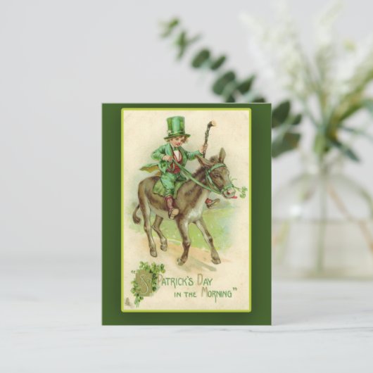 Irish Boy op de Kaarten van Donkey St. Patrick's D (Staand voorkant)