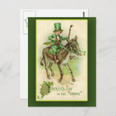 Irish Boy op de Kaarten van Donkey St. Patrick's D (Voorkant / Achterkant)