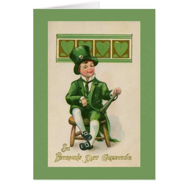  Irish Boy St. Patrick's Day Card (Voorkant)