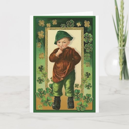  Irish Boy St. Patrick's Day Card Kaart (Voorkant)