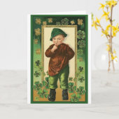 Irish Boy St. Patrick's Day Card Kaart (Gele Bloem)