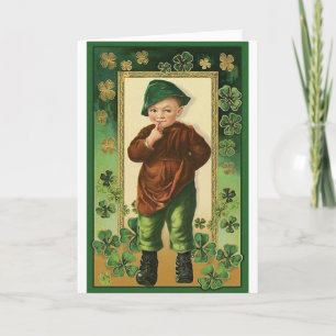  Irish Boy St. Patrick's Day Card Kaart