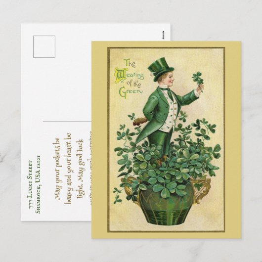 Irish Boy St. Patrick's Day Feestdagenkaart (Voorkant / Achterkant)