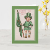 Irish Boy St. Patrick's Day Wenskaart Kaart (Gele Bloem)
