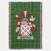 Irish Bracken of O_Bracken wapenschild Familie Aut Deken (Voorkant Verticaal)