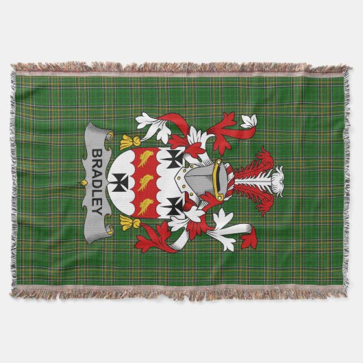 Irish Bradley Coat of Arms Family Crest Ireland Deken (Voorkant)