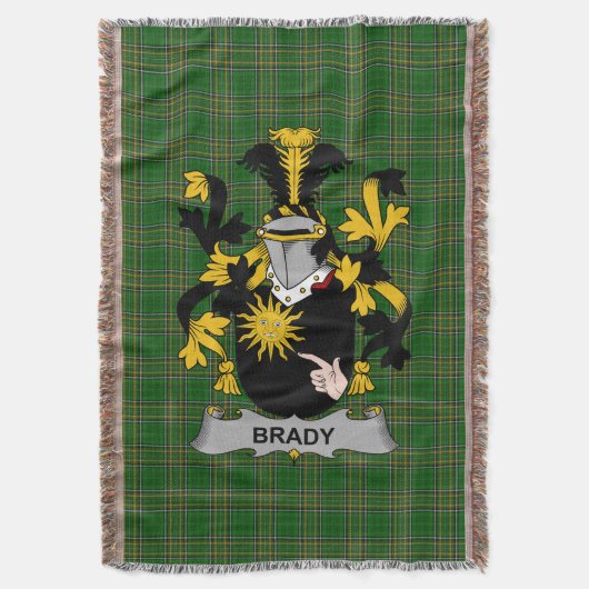 Irish Brady of McBrady Wapen van de familie Crest Deken (Voorkant Verticaal)