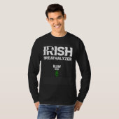 Irish Breathalyzer blow here  Adult St Patricks Da T-shirt (Voorkant volledig)