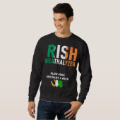 Irish Breathalyzer Blow Hier St. Patrick's Day Dri Trui (Voorkant volledig)