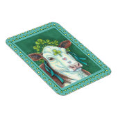 IRISH BRED ST. PATRICK'S DAG HOGER, SHAMROCK-KOE MAGNEET (Rechterzijde)