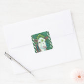 IRISH BRED ST. PATRICK'S DAG HOGER, SHAMROCK-KOE VIERKANTE STICKER (Envelop)
