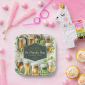 Irish Brews & Cheers St. Patrick's Day Party Papieren Bordje (Feest)