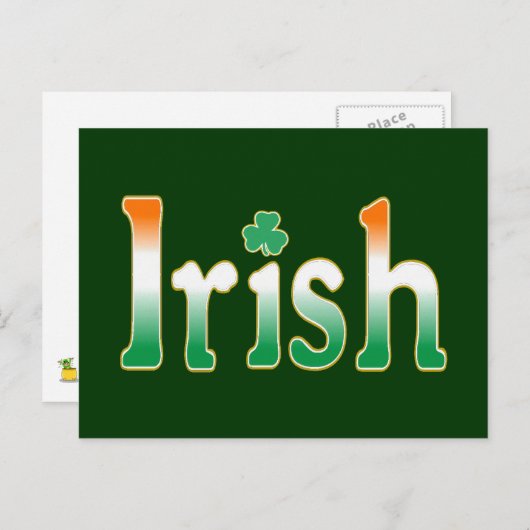 Irish Briefkaart (Voorkant / Achterkant)