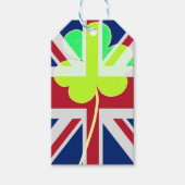 Irish British Flag Shamrock Clover St. Patrick UK Cadeaulabel (Voorkant)