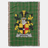 Irish Brooke Coat of Arms Family Crest Ireland Deken (Voorkant Verticaal)
