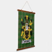 Irish Browne Coat of Arms Family Crest Hangend Wandkleed (Gebogen)