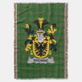 Irish Browne Coat of Arms Family Crest Ireland Deken (Voorkant Verticaal)