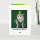 Irish Bubba Kat Blessing Kaart (Achterkant)