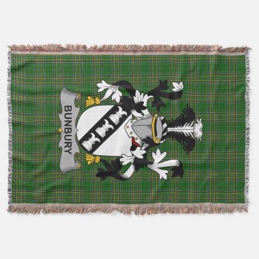 Irish Bunbury Coat of Arms Family Crest Ireland Deken (Voorkant)