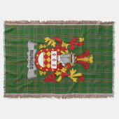 Irish Burges Wapenschild Familie Crest Ierland Deken (Voorkant)