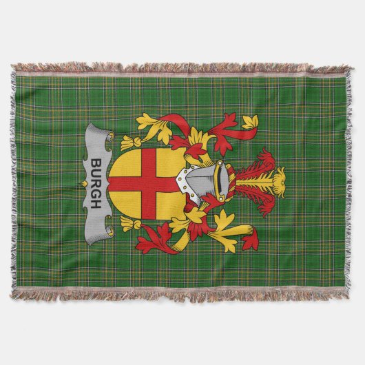 Irish Burgh wapenschild Family Crest Ireland Deken (Voorkant)