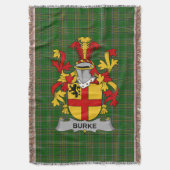 Irish Burke Coat of Arms Family Crest Ireland Deken (Voorkant Verticaal)