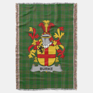 Irish Burke Coat of Arms Family Crest Ireland Deken