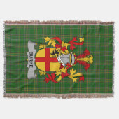 Irish Burke Coat of Arms Family Crest Ireland Deken (Voorkant)