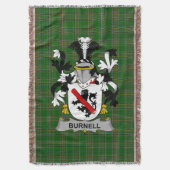 Irish Burnell Coat of Arms Family Crest Ireland Deken (Voorkant Verticaal)