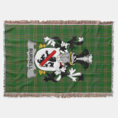 Irish Burnell Coat of Arms Family Crest Ireland Deken (Voorkant)