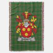 Irish Burnett Coat of Arms Family Crest Ireland Deken (Voorkant Verticaal)