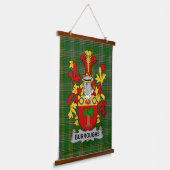 Irish Burroughs Coat of Arms Family Crest Hangend Wandkleed (Gebogen)