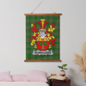 Irish Burroughs Coat of Arms Family Crest Hangend Wandkleed (Slaapkamer)